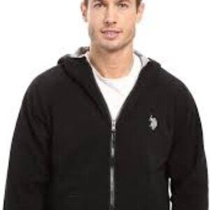 NWT: U.S. Polo Assn. Men's Reversible Softshell to Fleece Hoodie Jacket